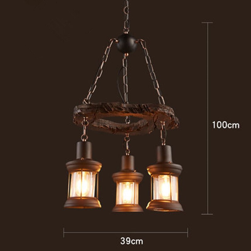 Farmhouse Style Wooden LED Light Fixture