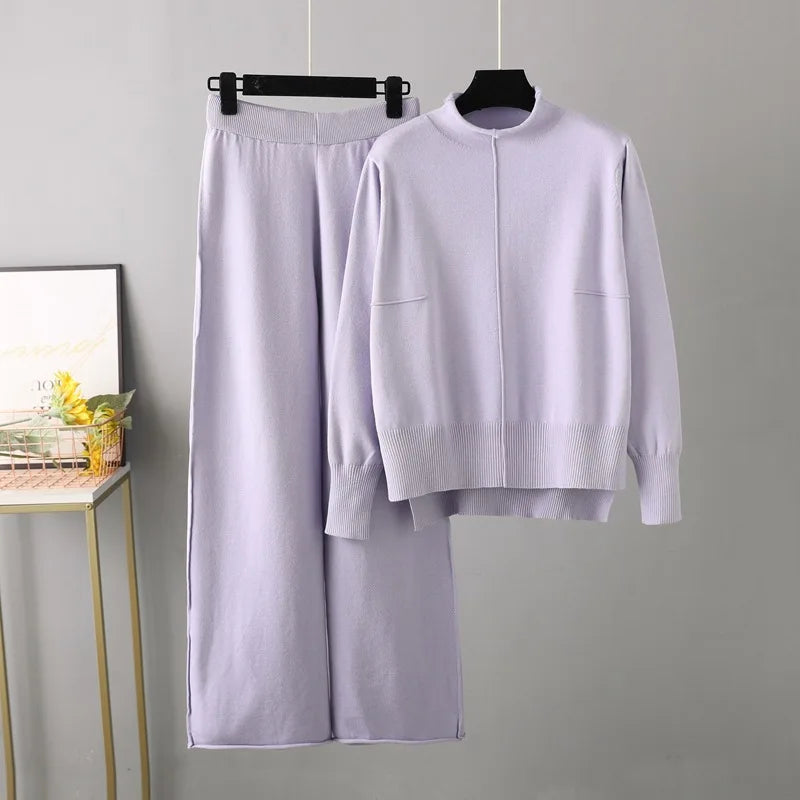 Warm Autumn Knit Sweater Set