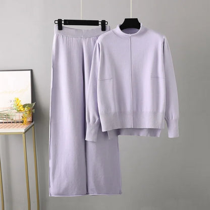 Warm Autumn Knit Sweater Set