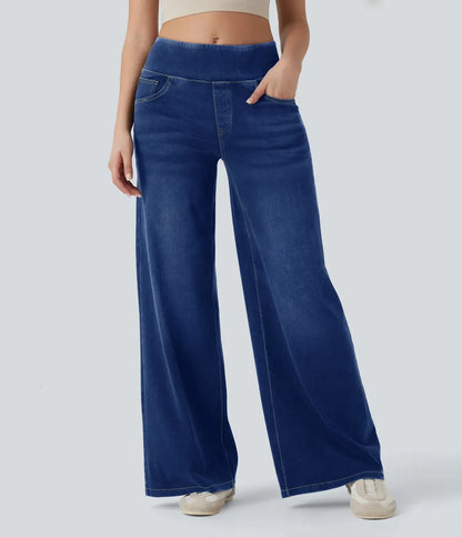 Relaxed Fit Zipper Women's Jeans