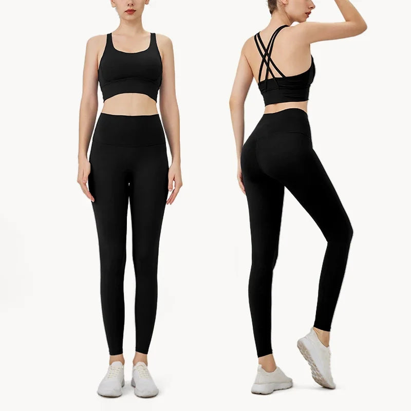 Ladies Lightweight 2 Piece Gym Yoga Outfit Set