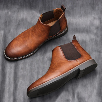 Waterproof Elastic Side Chelsea Boots