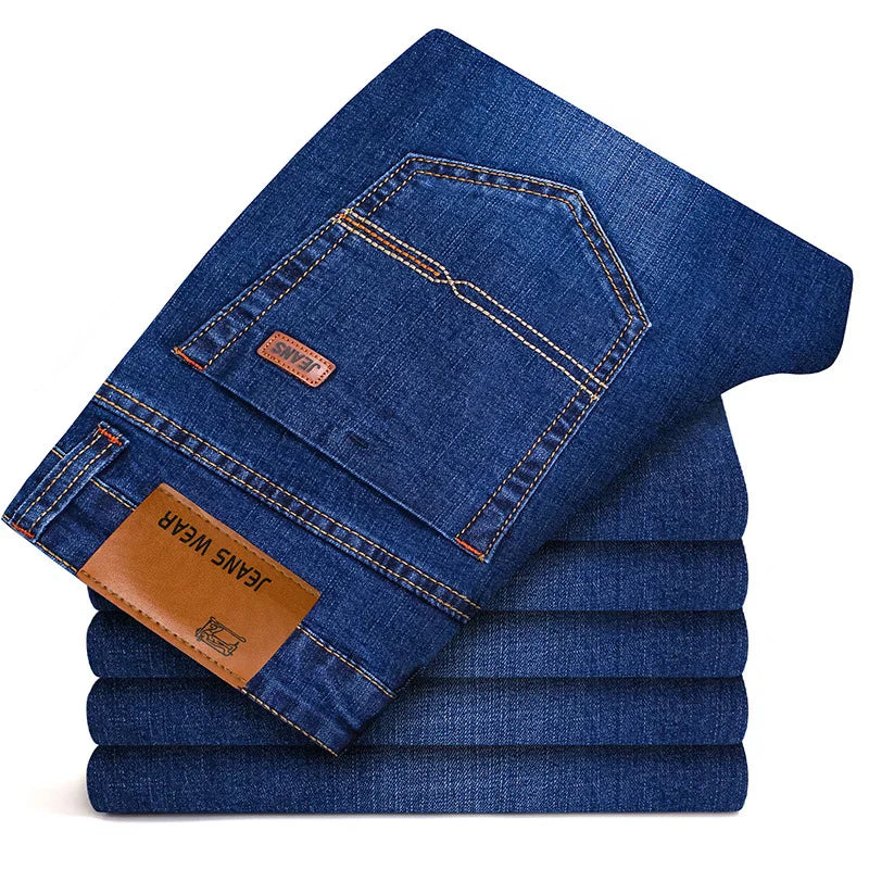Classic Straight Leg Dark Blue Men's Jeans