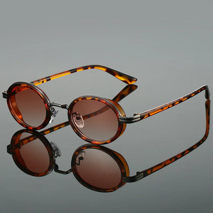 Classic Oval Shades Gold Accent Lenses