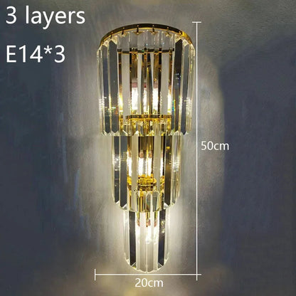 Elegant Glass Column Wall Lamp With Warm Glow