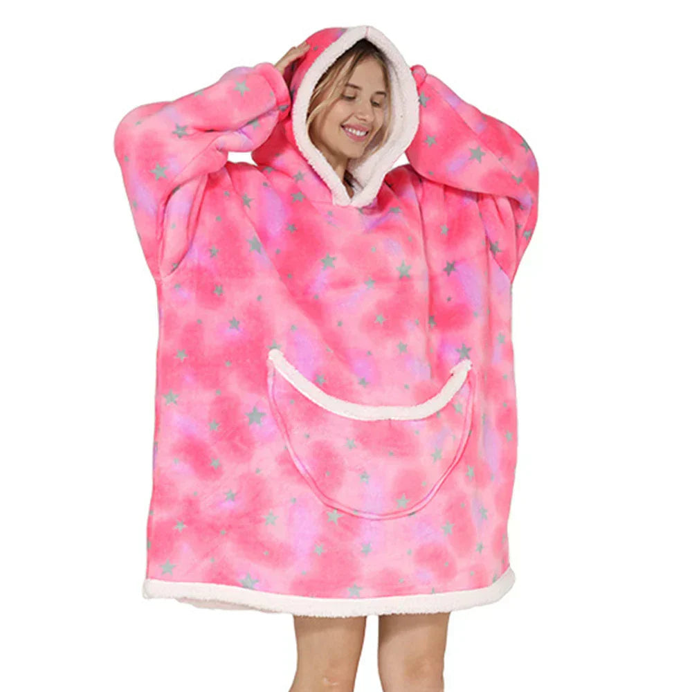 Cozy Hooded Blanket with Pockets