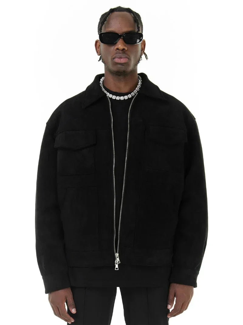 Soft Leather Men's Coat Jacket