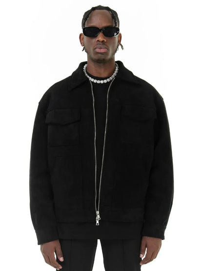 Soft Leather Men's Coat Jacket