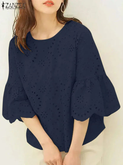 Elegant Floral Women's Blouse