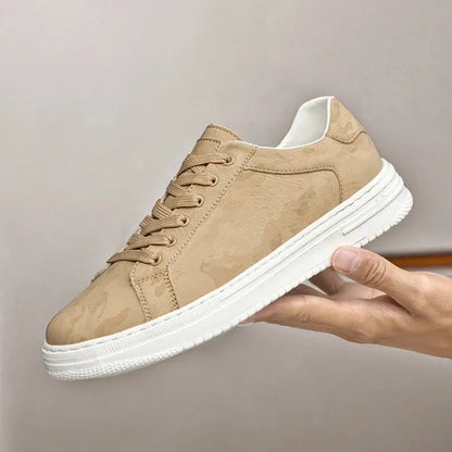 Premium Leather Sneakers - Classic Style Comfort Shoes