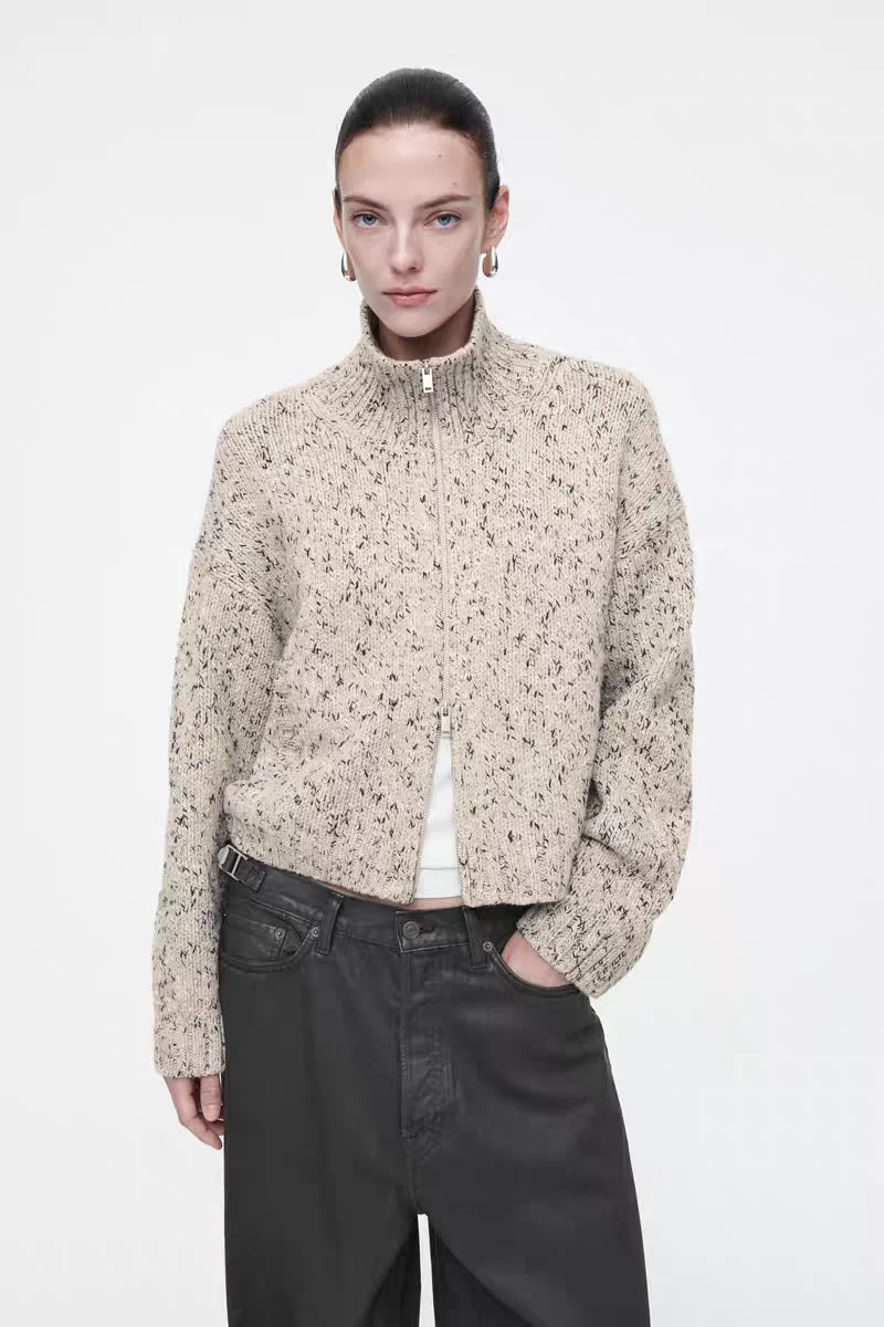 Cozy Open Front Knit Cardigan Sweater - OutfitLondon
