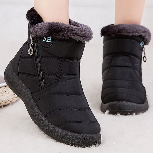 Warm Women's Winter Ankle Boots - OutfitLondon
