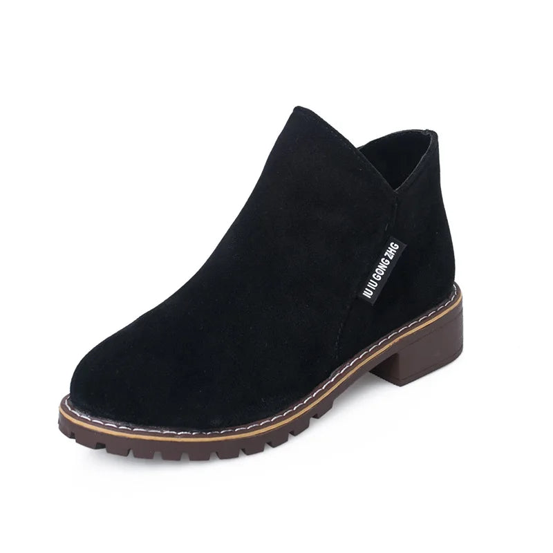 Comfy Women's Slip On Ankle Boots - OutfitLondon