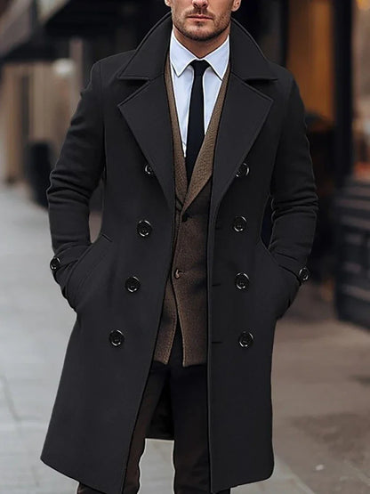 Classic Men's Double Breasted Overcoat