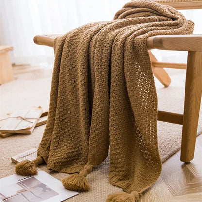 Nordknit Fringe Throw Blanket