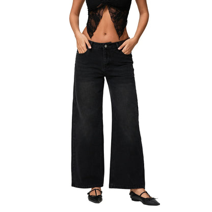 Comfortable Loose Fit Women's Straight Jeans