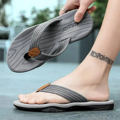 Relaxed Fit Mens Beach Flip Flops