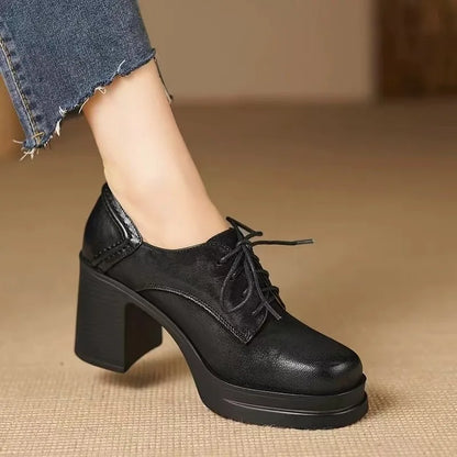 High Chunky Heel Shoes
