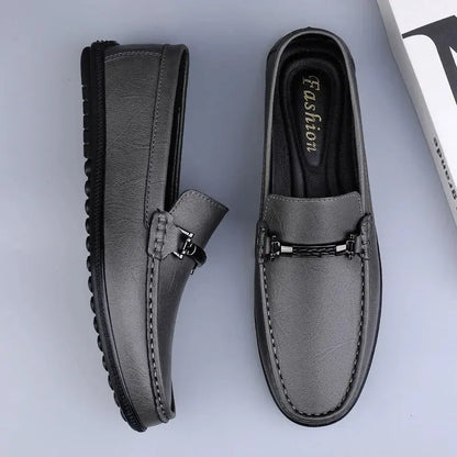 Elegant Leather Slip On Loafers