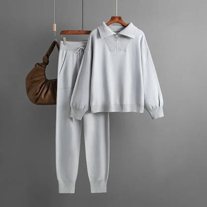 Comfy Casual Two Piece Tracksuit Set