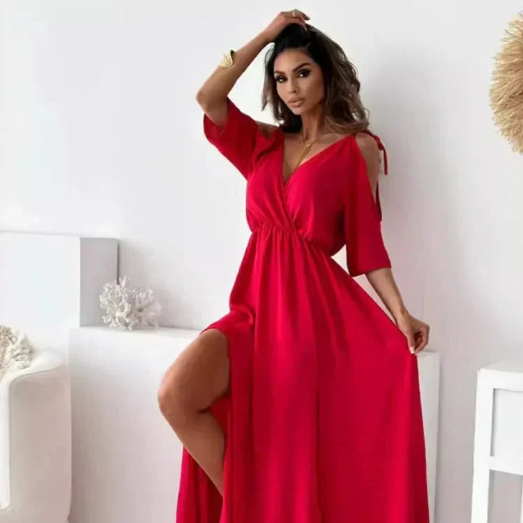 Chic Off-The-Shoulder Long Evening Dress