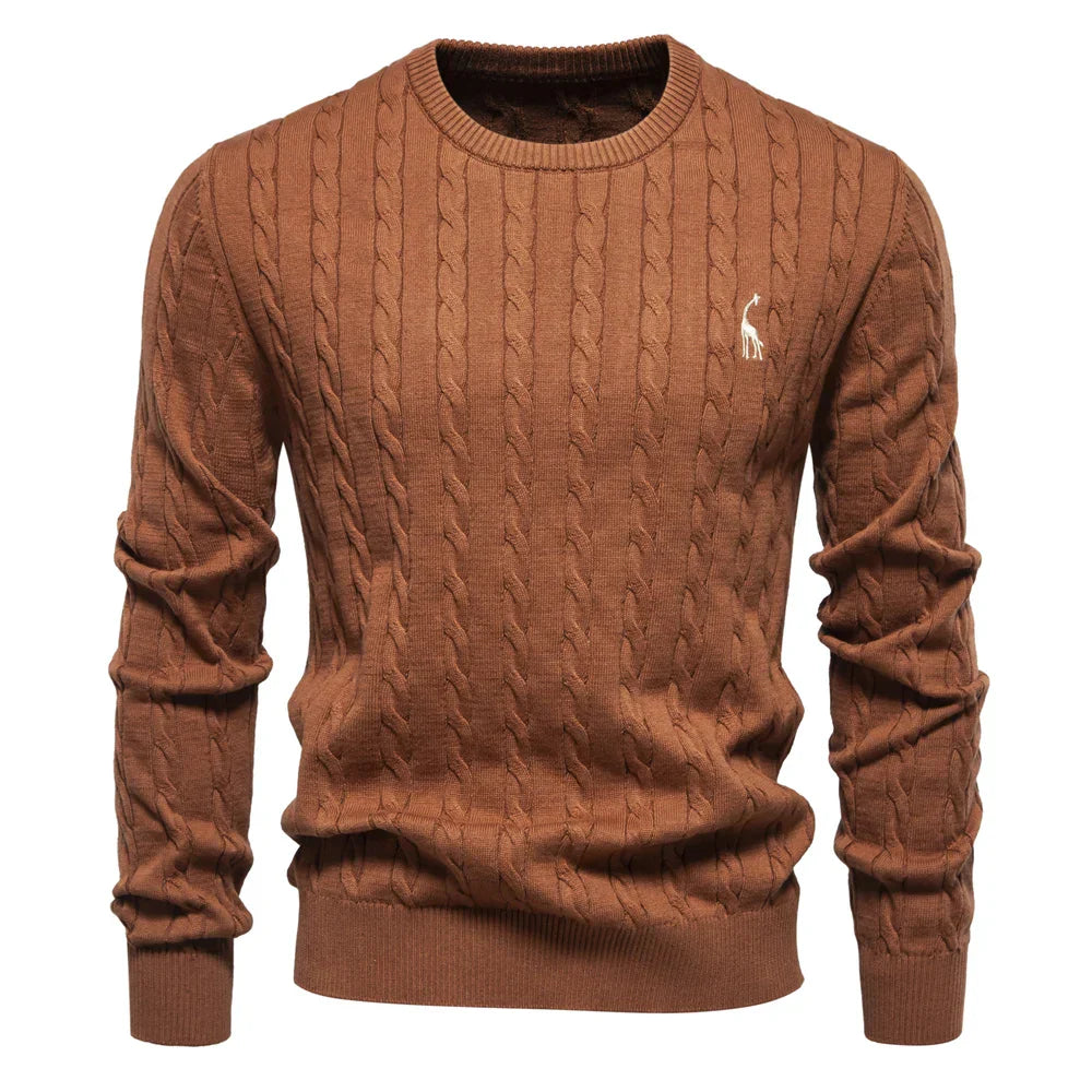 Comfortable Mens Wild Print Crew Sweatshirt