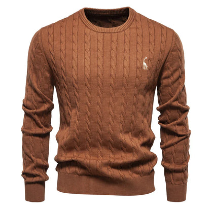 Comfortable Mens Wild Print Crew Sweatshirt