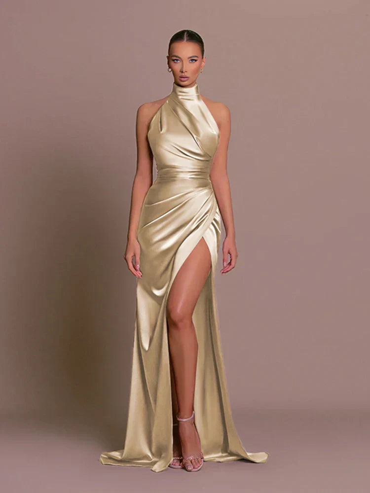 Luxurious Long-Sleeve Formal Gown Dress