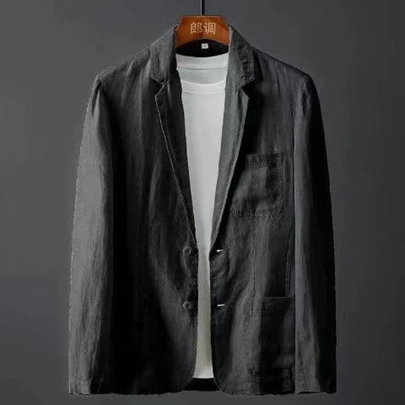 Men's Cotton Blazer Lightweight Beige