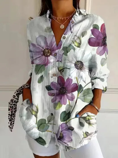 Pretty Floral Ladies Casual Top