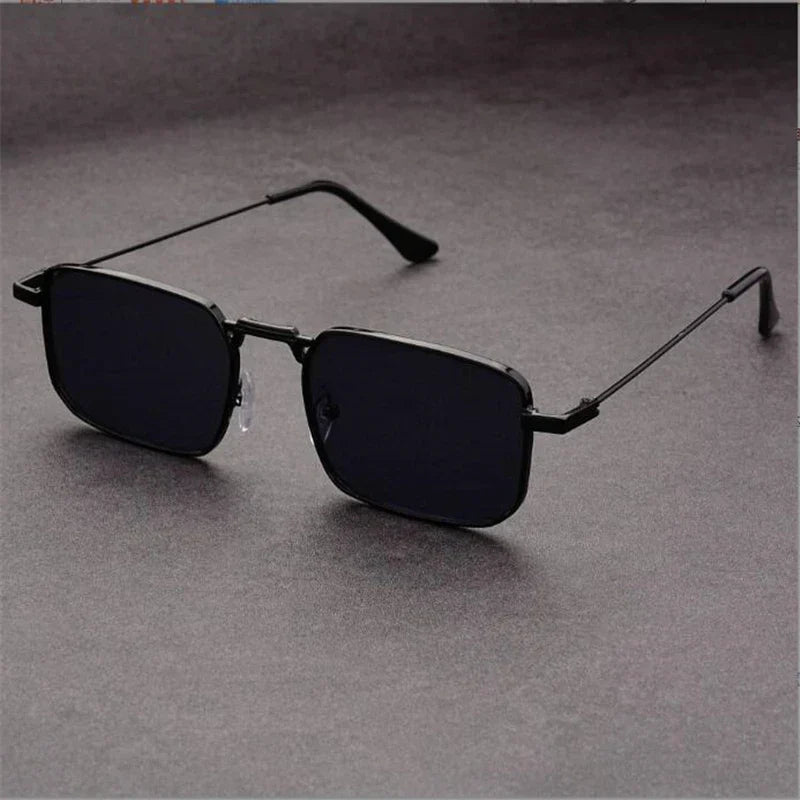 Nexium Rectangular Metal Sunglasses UV400 Adjustable Nose Pads