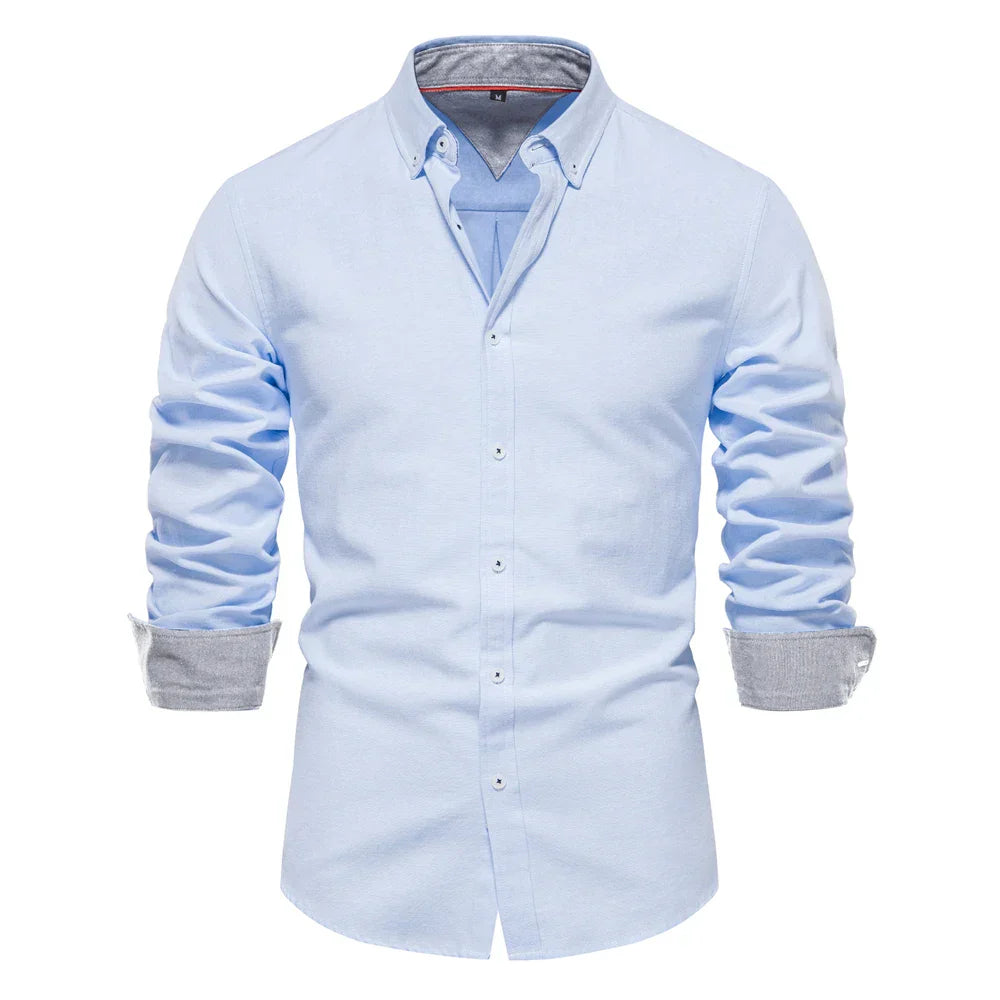 Relaxed Fit Men's Dress Button Shirt