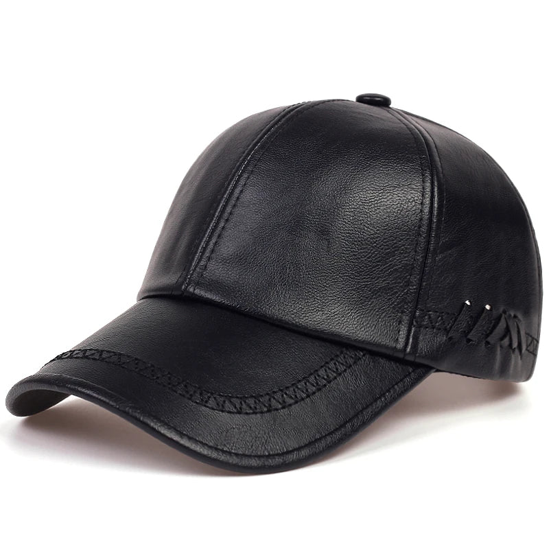 High Quality Genuine Leather Baseball Cap - OutfitLondon