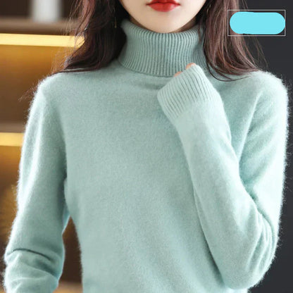 Women's Soft Luxury Cashmere Crew Neck Winter Sweater