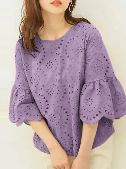 Elegant Floral Women's Blouse