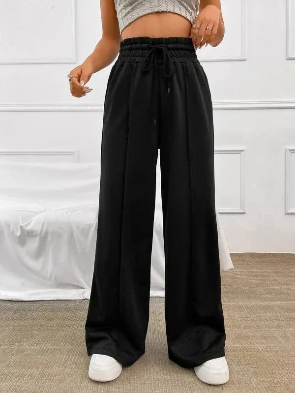 Soft High Waisted Wide Leg Joggers for Women