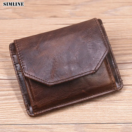 Genuine Brown Leather Mens Wallet - OutfitLondon