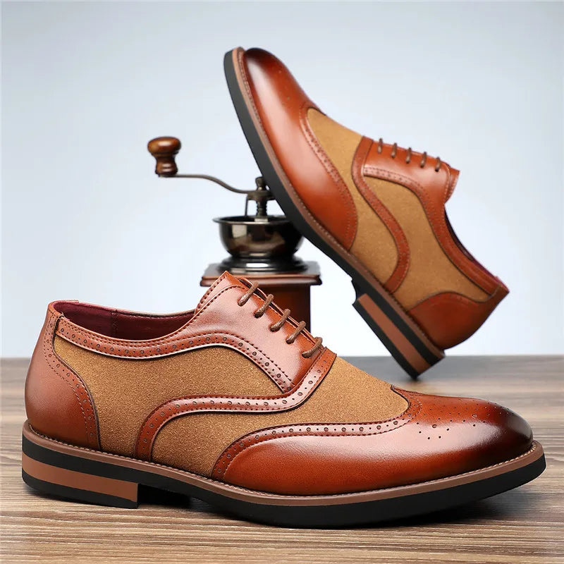 Authentic Brown Leather Oxford Shoes