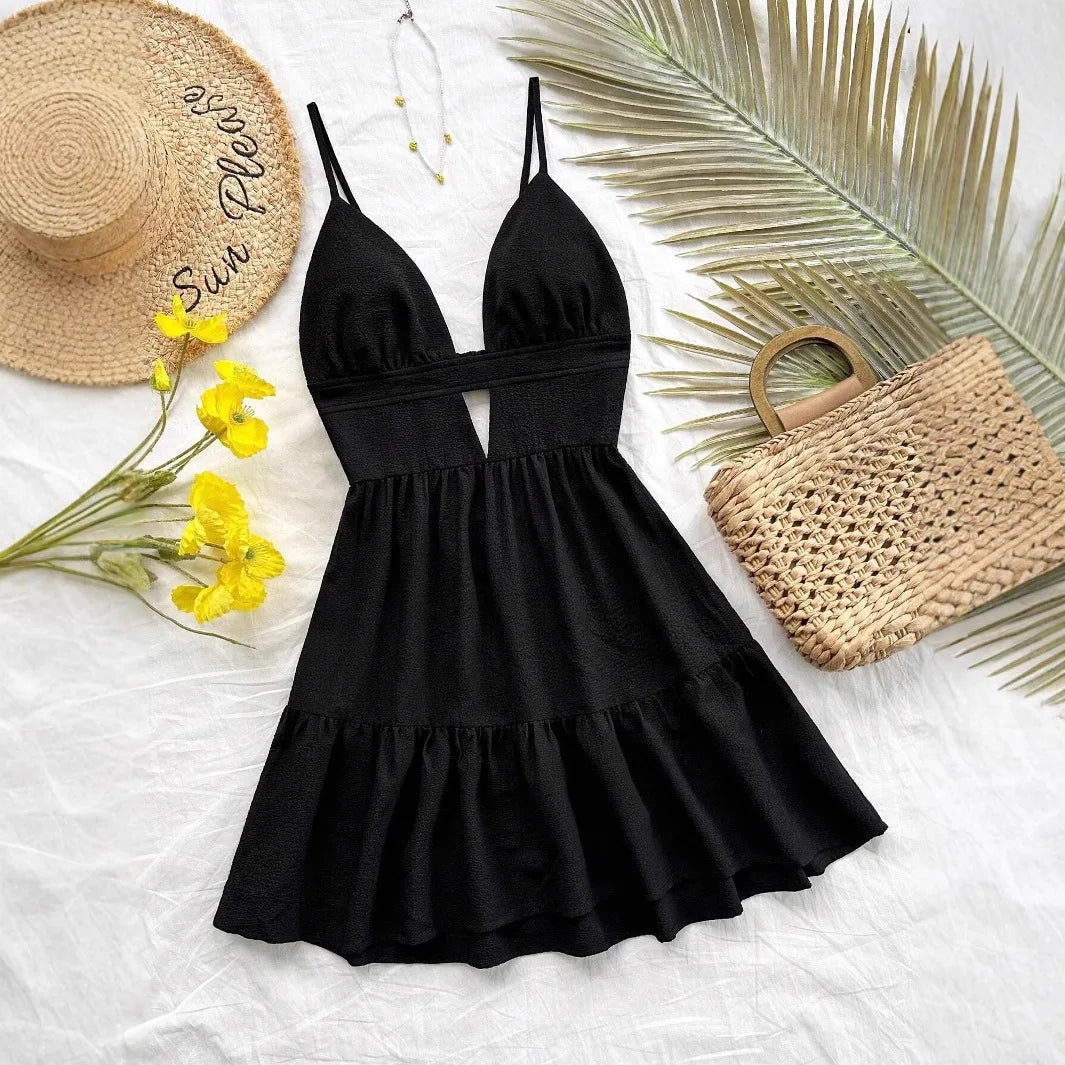 Summer Leopard Print Tank Sundress for Women