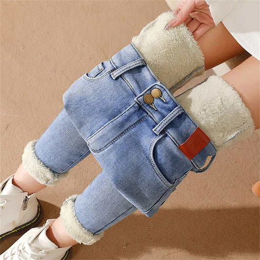 Warm Women's Soft Fleece Jeans - OutfitLondon