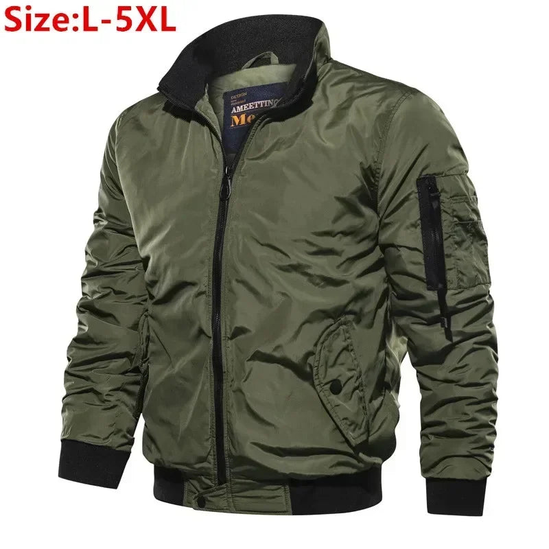 Slim Fit Leather Bomber Jacket - OutfitLondon