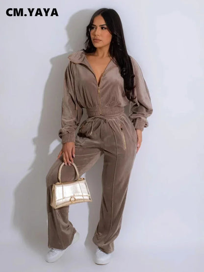 Cozy Ladies 2-Piece Fleece Jogger Suit - OutfitLondon