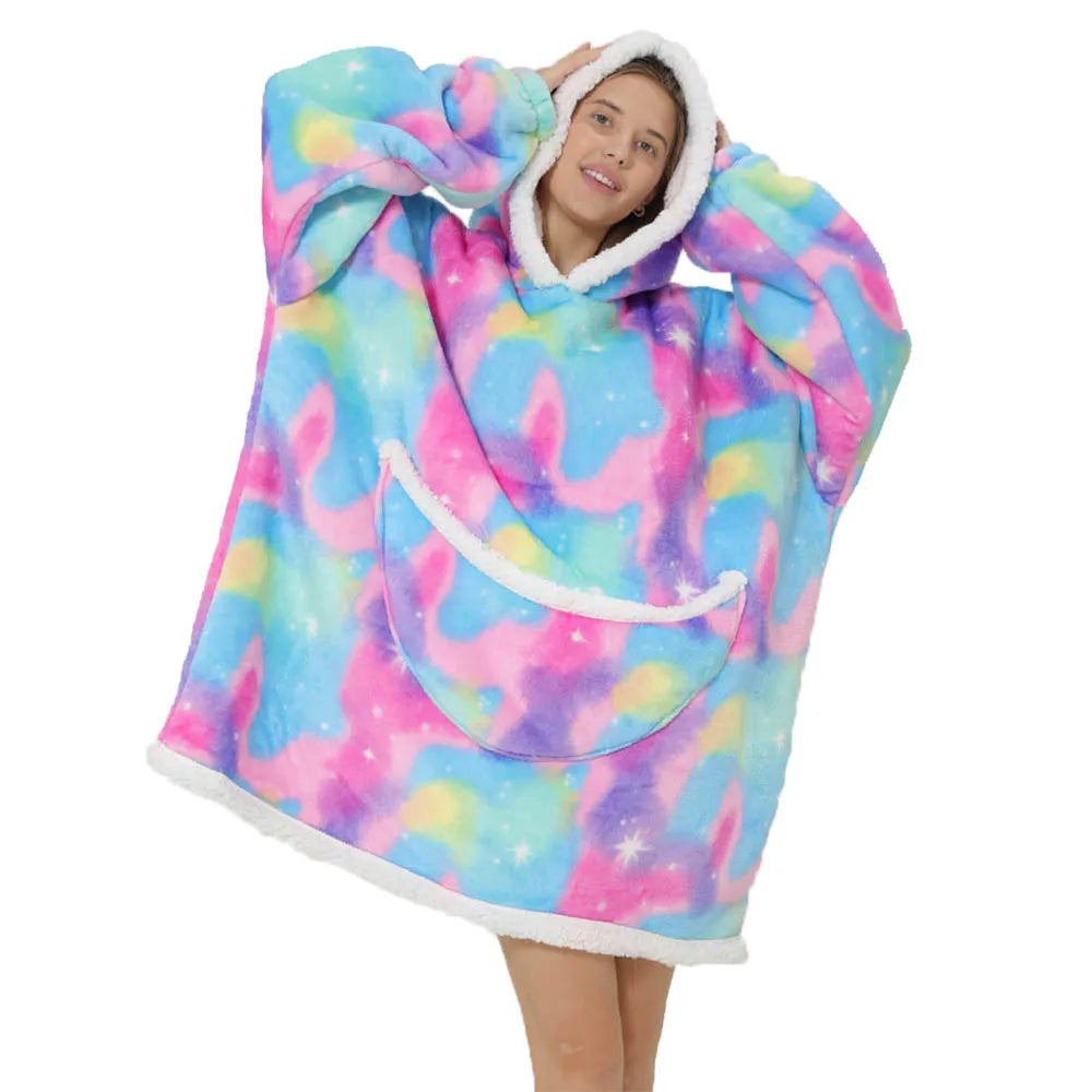 Cozy Hooded Blanket with Pockets