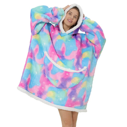 Cozy Hooded Blanket with Pockets