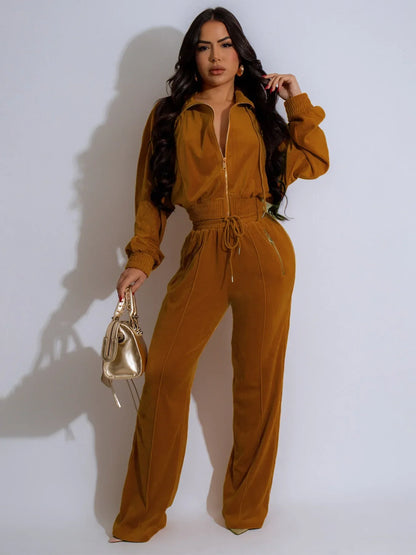 Cozy Ladies 2-Piece Fleece Jogger Suit
