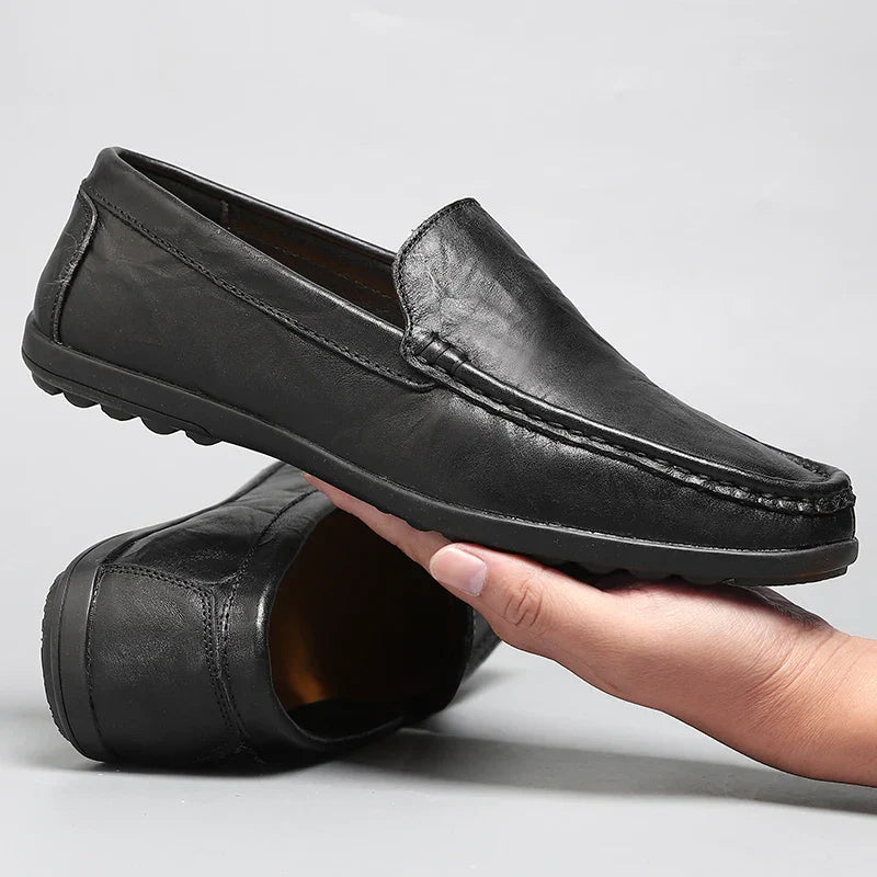 Men's Authentic Leather Slip On Shoes - OutfitLondon