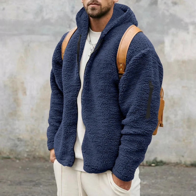 Warm Mens Fleece Cashmere Coat