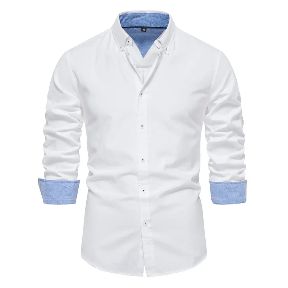 Relaxed Fit Men's Dress Button Shirt