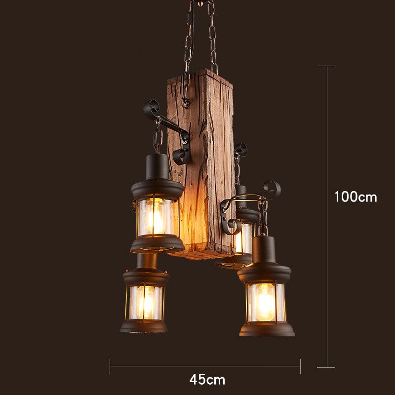 Farmhouse Style Wooden LED Light Fixture