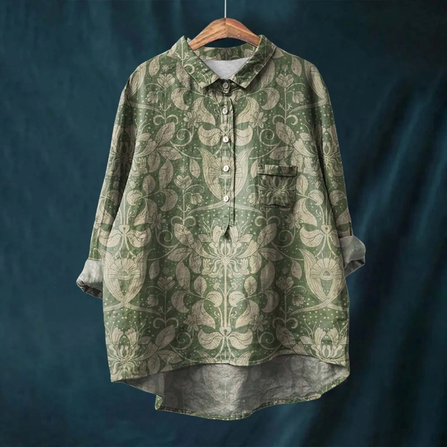 Relaxed Fit Women's Casual Button Down Shirt - OutfitLondon